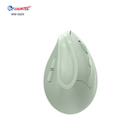 MW-060X-Green Dual Mode 2.4G Wireless BT Mouse Vertikal Ergonomis 6D Ergo Mouse Komputer Klik Nyaman Mengurangi Ketegangan Tangan