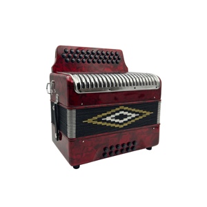 Accordéon diatonique professionnel SEASOUND à 34 boutons et <span class=keywords><strong>12</strong></span> <span class=keywords><strong>basses</strong></span>, de haute qualité, JB3412, couleur rouge, en bois, portable, pour étudiants - Product Image 4