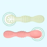 Cuillère d'alimentation pour tout-petits et nourrissons première étape Anti-étouffement Silicone bébé Led cuillère de sevrage lavable au lave-vaisselle Silicone bébé cuillère