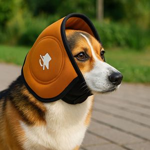 Diadema de Confort para Perros, Orejeras Antiespanto Cálidas con Patrón Sólido, Múltiples Colores, Tallas SML, Ropa de Poliéster para Mascotas - Product Image 3