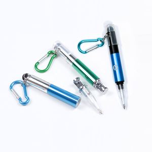 Bolígrafo Multifunción 4 en 1 con Lápiz Óptico, Luz LED, Mosquetón, Abrebotellas y Soporte para Teléfono - Product Image 1