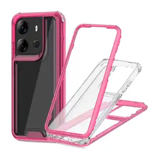 Full Body Case 3 Layer Clear Soft TPU Hard PC For Tecno Spark Go 2024 10C Spark 10 Pro Rugged Bumper Crystal Acrylic Phone Case