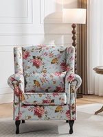 Fauteuil Tigre Rétro Moderne en Bois Massif, Canapé Simple Léger en Tissu de Luxe pour Hôtel, Chambre et Salon