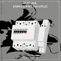 Meter Energi Elektronik Fasa Tunggal DDS1709 Penghitung kWh Digital DIN Rail 230V 40A untuk Penggunaan Rumah Tangga dan Industri