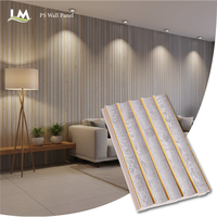 Panneau mural 3D cannelé moderne en PS - Lambris écologique en charbon de bois pour accents intérieurs de luxe, décoration de plafond, étanche