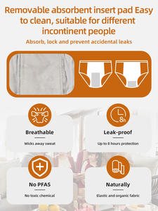 Многоразовые тонкие трикотажные трусы для взрослых с логотипом на талии - Product Image 5