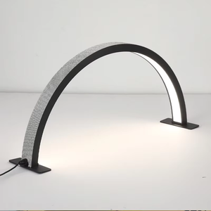 Half <b>Moon</b> LED Nail Table Lamp Large Arc <b>Ring</b> Light with Rhinestone Base for Salon Nail Art - Product Image 5