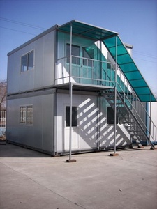 Casa Prefabricada Modular de 2-3 Pisos, Color Blanco Personalizado, <span class=keywords><strong>Contenedor</strong></span> Plano de Acero Reforzado y Transpirable <span class=keywords><strong>para</strong></span> Edificio de Oficinas - Product Image 6