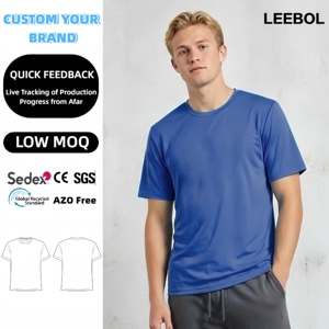 T-shirt Sportif Col Rond Personnalisé avec Logo, Certifié GRS, en Tissu Maille Respirant et Écologique, Idéal pour Équipes d'Événements de Course – Meilleures Ventes - Product Image 1