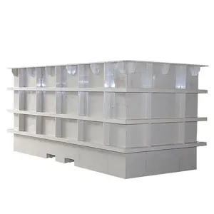 Polypropyleen Water Tank Vloeibare Filter Lage Onderhoudskosten Gas-Vloeistof Mengen Beige/Grijs 1Set 80 500l/uur Productiviteit