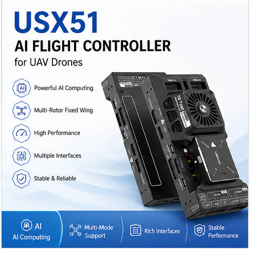 USX51 AI Flight Controller for UAV Drone 10 TOPS High Performance Autopilot Multi-Rotor Fixed Wing VTOL with Multiple Interfaces