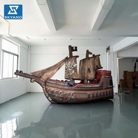 Modèle de bateau pirate gonflable géant, modèle gonflable publicitaire personnalisé, dispositif gonflable pour parc à thème pirate