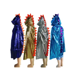 Erkek kız çocuklar dinozor pelerin ejderha kapşonlu pelerin cadılar bayramı kostüm noel fantezi pelerin Cosplay kostümleri