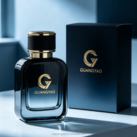 Flacon de parfum de luxe vide avec emballage, flacon en verre personnalisé OEM, 30 ml, 50 ml, 100 ml, forme carrée, bouchon de parfum