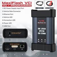 Kit MaxiFlash VCI USB 12-24V, Interfaz de Comunicación Vehicular J2534, Programación de ECU, DoIP/CAN FD/J2534/D-PDU, 4 Canales