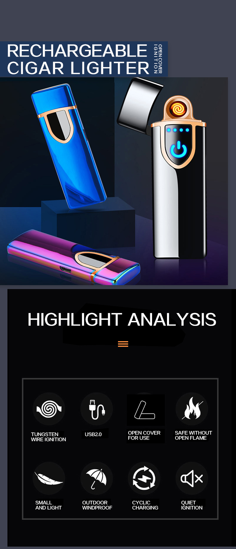 cigarette lighter cost Modern USB Charging Electronic Cigarette Lighter Small Rechargeable  Electric Lighter for Business Gifts Touch Screen New Usb| Alibaba.com