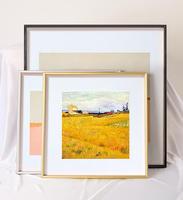 Vente en gros Cadre photo mince en aluminium et métal à bord étroit Casse-tête mural suspendu Cadre photo