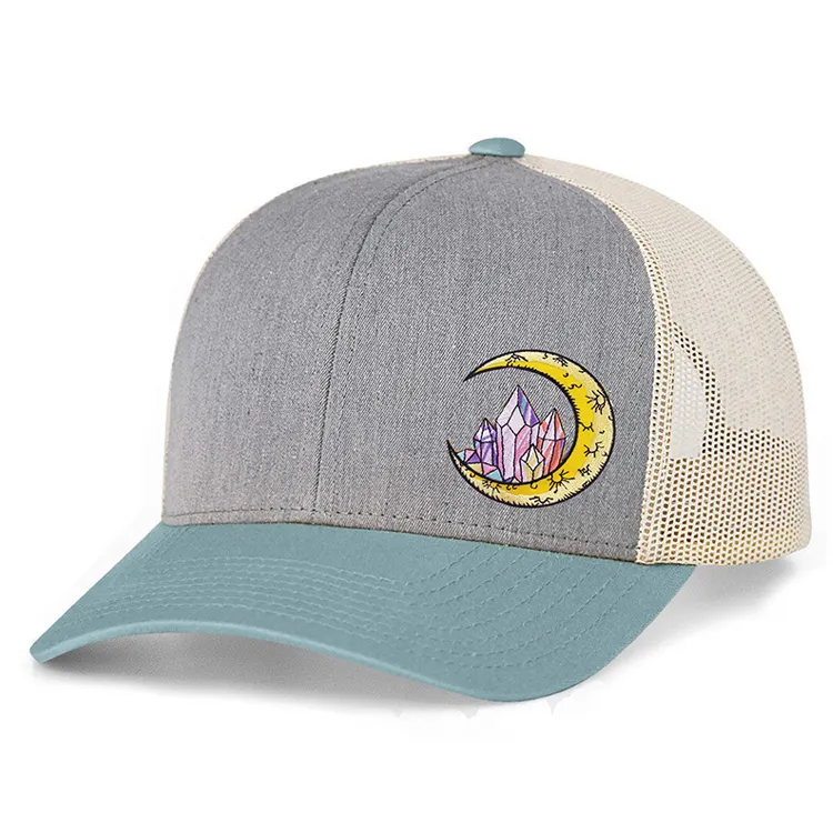 Kustom topi Baseball potongan Logo bordir 6 Panel topi olahraga topi trucker