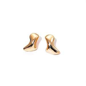 Boucles d'oreilles clous en acier inoxydable 316L plaqué or PVD, durables et résistantes, bijoux de mode - Product Image 2