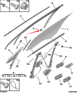 OEM 922760 pièces automobiles attache de verre de porte porte de <span class=keywords><strong>camion</strong></span> carte de fixation inférieure en verre pour Citroen - Product Image 2