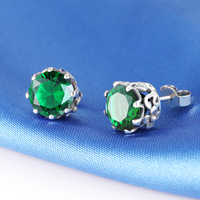 Vente en gros et dropshipping de bijoux, boucles d'oreilles en argent sterling 925 avec émeraude pour femmes