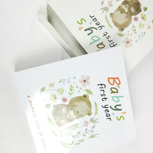 Caja de recuerdo personalizada, álbum de fotos de regalo, libro de recuerdos para bebés, primeros 5 años, hito de crecimiento español, libros de diario - Product Image 4