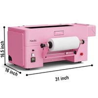 Nueva Impresora UV DTF Haolic de 16oz A3 Rosa, Película de Transferencia en Rollo, Impresora de Etiquetas, Plotter de Impresión de Adhesivos, Laminadora de Tinta, 1 Año de Garantía