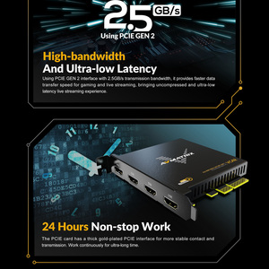 AVMATRIX VC42การ์ดจับสัญญาณ HDMI 4ช่องทางแบบ PCIe สำหรับ Vmix, <span class=keywords><strong>OBS</strong></span>, การสตรีมมิงรองรับ Windows 7/Linux การสตรีมสดวิดีโอแบบไม่บีบอัด YUY2 - Product Image 4