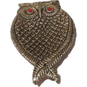 Hand Carved Aluminium <b>Incense</b> Stick <b>Holder</b> Tray Owl Oval Design for <b>Incense</b> <b>Aromatherapy</b> <b>Diffuser</b> for Table Decor Cone Burner - Product Image 1