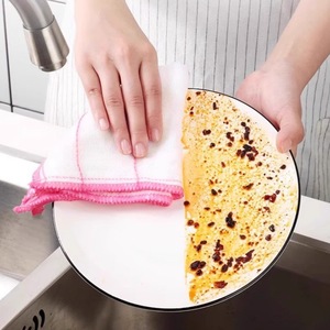 Chiffon de nettoyage en coton carré réutilisable, torchon de cuisine de grande taille, absorbant et durable pour une utilisation en cuisine - Product Image 5