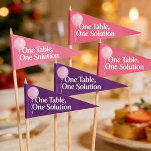 Banderas Desechables para Cócteles de Bambú Ecológicas, Personalizadas con Impresión Digital, Palillos Biodegradables para <span class=keywords><strong>Comida</strong></span>, Envueltos en Paraguas - Product Image 1