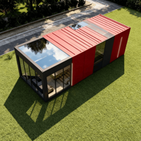 Conception de maison conteneur préfabriquée en acier colorée et luxueuse pour l'extérieur
