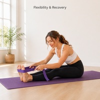 Premium Baumwoll-Yoga-Gurt mit D-Ring Verstellbarer Gewebter Gurt Dick und Langlebig für Yoga-Dehnung Flexibilitätstraining
