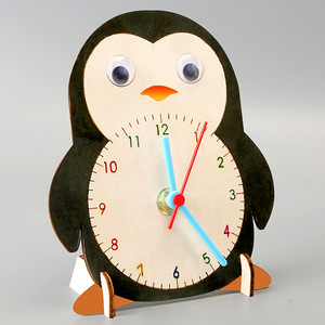 Juguete Educativo para Niños, Reloj DIY - Pingüino de Madera Hecho a Mano para que los Niños de Jardín de Infancia Aprendan la Hora, <span class=keywords><strong>Ciencia</strong></span> <span class=keywords><strong>y</strong></span> <span class=keywords><strong>Tecnología</strong></span> - Product Image 4
