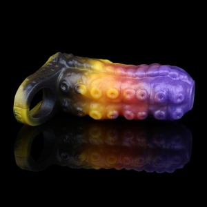 SHAZ Male Enhancement Cock <b>Ring</b> Sleeve Penis Attachment Silicone Tentacle Sheath <b>Couples</b> Sex Enhancer Penis Sleeve Sex Toys - Product Image 1