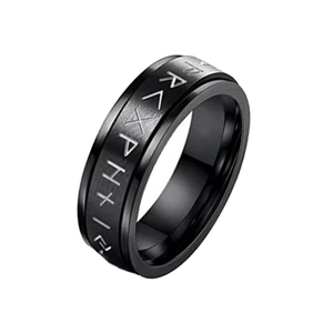 Viking Punk <strong>Spinner</strong> <strong>Rings</strong> 18K Gold Plated Stainless Steel Topaz NorsRunes Fidget <strong>Spinner</strong> Men's Unisex Anxiety Relief Gift - Product Image 1