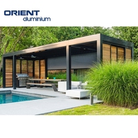 Système de pergola rétractable automatique 3x4 Mirador d'extérieur moderne pour arrière-cour Auvent de toit motorisé en aluminium étanche