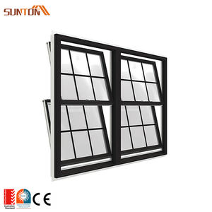 Fenêtres à guillotine modernes personnalisées, style américain, cadre en aluminium noir, double vitrage, fenêtre coulissante verticale haut-bas - Product Image 6