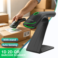 Escáner de Códigos de Barras USB 1D 2D Inalámbrico GT-3600 de GTCODESTAR, Lector de Códigos QR CMOS Portátil con Soporte para Inventario de Almacén