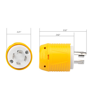 Enchufe Eléctrico Macho Americano CR-086 NEMA L14-30P, 30A 250V, Enchufe Eléctrico Industrial, Reemplazo de Tomacorriente con Certificación ETL y Bloqueo - Product Image 4