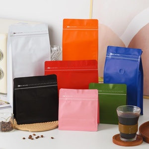 Sacs en plastique à fond plat de 250g (12oz) avec logo personnalisé imprimé, pour café, thé, épicerie, aliments, cadeaux, avec valve et fermeture éclair – Vente chaude - Product Image 6