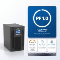 UPS 2kVA dengan Baterai Internal Frekuensi Tinggi Konversi Ganda Online untuk Rak IT