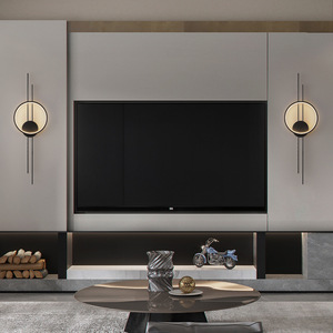 โคมไฟติดผนังห้องนั่งเล่นสไตล์มินิมอลหรูหรา โคมไฟข้างเตียงดีไซน์สร้างสรรค์ ไฟตกแต่งหลังทีวี  แบบสั่งทำพิเศษ ขายส่ง - Product Image 5