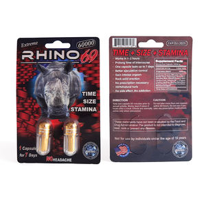 Cápsulas para Aumentar la Energía Masculina - Marca Rhino 69 - con Fórmula Nutricional Herbal Natural para Mejorar la Duración y la Dureza de la Actividad - Product Image 4