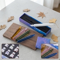 Stylo à plume en verre cristal coloré fait main pour la calligraphie, le journalisation, le dessin et l'écriture créative (vente en gros)