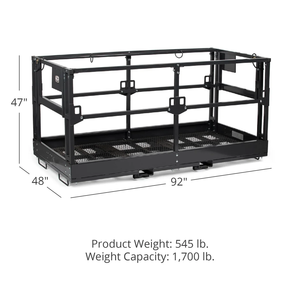 Netz-Arbeitsplattform für Teleskoplader <span class=keywords><strong>48</strong></span> x 47 x 92 Zoll 1700 lbs Tragfähigkeit Sicherheitskorb Gabelstapler-Anbaugerät - Product Image 2