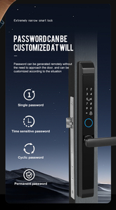 กลอนประตูดิจิตอลไบโอเมตริกซ์แบบสแกนลายนิ้วมือ Glomarket สำหรับประตูบานเลื่อนอะลูมิเนียมแบบแคบ ประตูไม้  ควบคุมผ่านแอป Tuya - Product Image 6