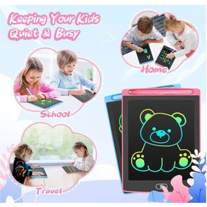 Çocuklar için 2 paket LCD yazma tableti, 8.5 inç renkli Doodle kurulu çizim tableti, seyahat oyunları öğretici oyuncaklar, doğum günü hediyeleri oyuncaklar - Product Image 6