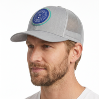 Gorra Trucker Port Boise Produce Co, Gris, Malla Ajustable, Unisex, Casual, con Bordado 3D en el Panel Frontal, para Primavera/Verano