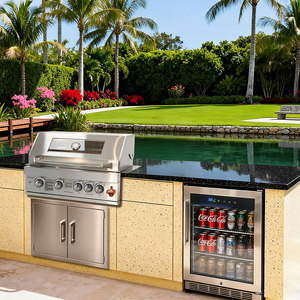 Wholesale Stainless Steel 4 Burner Automatic Rotating Rack Built in <b>Gas</b> BBQ Grills - Product Image 6